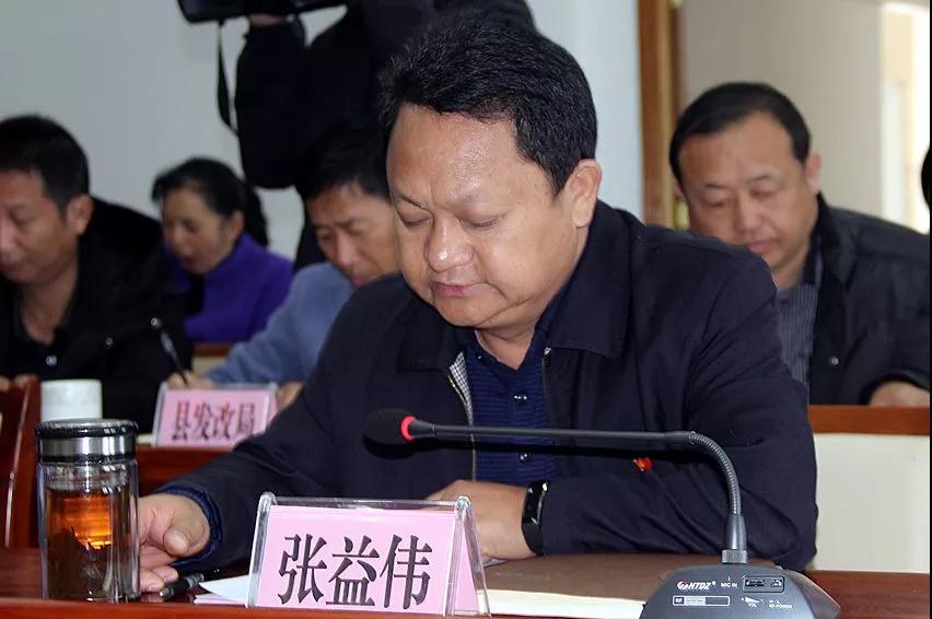 县委书记张益伟,县委常委,副县长印剑及州县相关部门负责人参加了会议